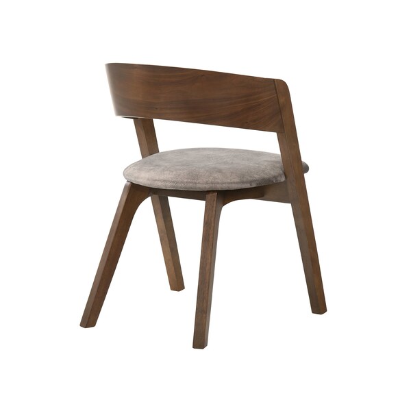 Armen Living Jackie Mid-Century Upholstered Dining Chairs in Walnut finish - Set of 2 - LCJASIBRWA