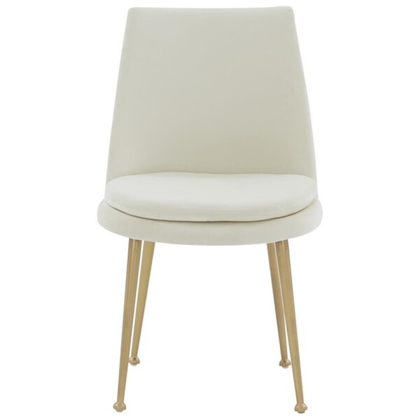 Safavieh Rynaldo Upholstered Dining Chair, Creme & Gold - SFV4812C
