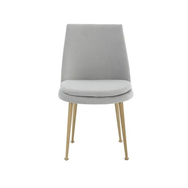Safavieh Rynaldo Upholstered Dining Chair, Light Grey & Gold - SFV4812A