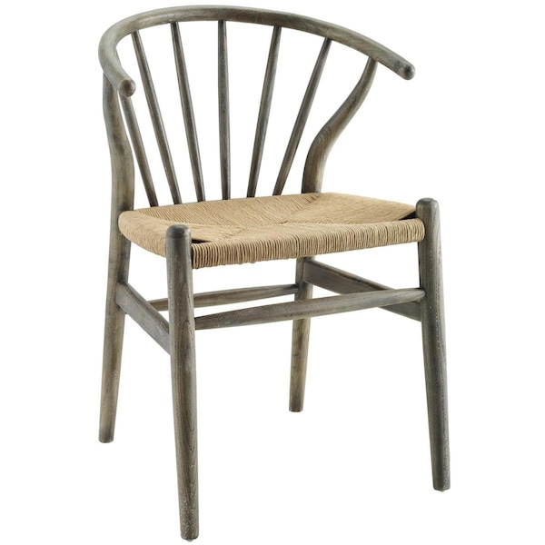 Modway Furniture Flourish Spindle Wood Dining Side Chair, Grey - 31.5 x 22.5 x 21 in. - EEI-3338-GRY