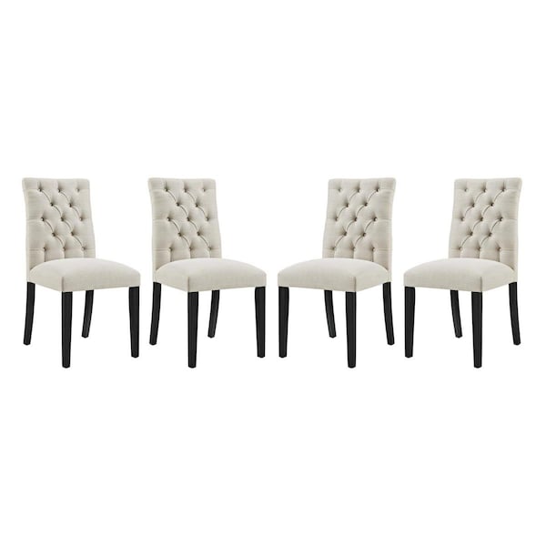 Modway Furniture Duchess Dining Chair - Fabric, Beige - Set of 4 - EEI-3475-BEI