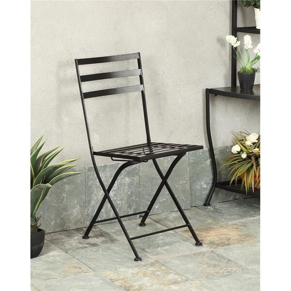 Comfortcorrect Black Metal Chair - Metal/Slate, 2PK - CO294066