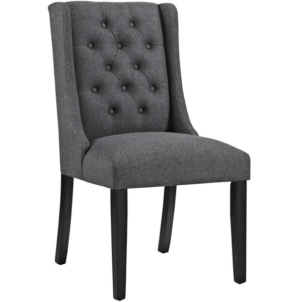 Modway Furniture 38.5 H x 21 W x 26.5 L in. Baronet Fabric Dining Chair, Gray - EEI-2235-GRY