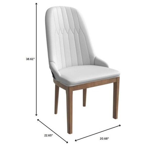 Leisuremod Verisma Modern Wooden Dining Chair in Black Fabric with Light Grey Front, 4PK - VC57BFLGR4