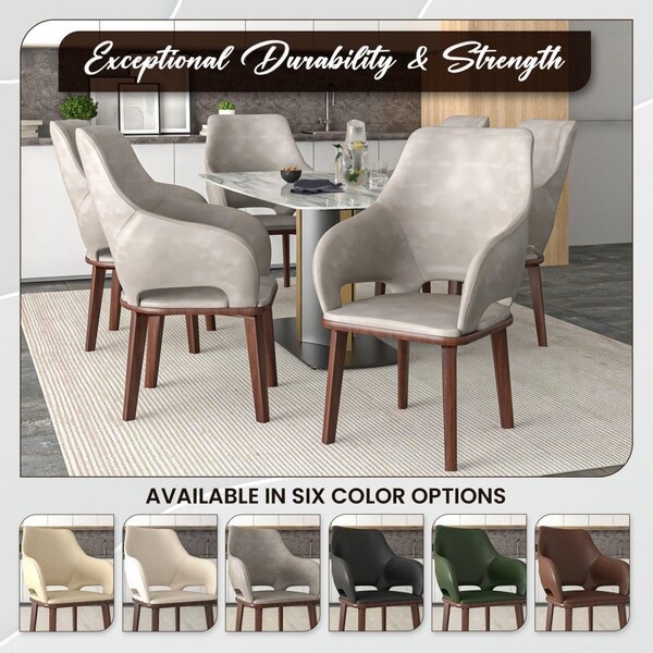 Leisuremod Vivara Collection Modern Dining Chair in Grey - VC23GR