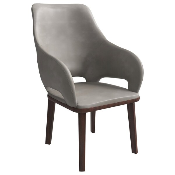 Leisuremod Vivara Collection Modern Dining Chair in Grey - VC23GR