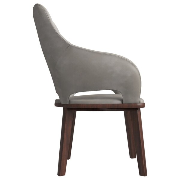 Leisuremod Vivara Collection Modern Dining Chair in Grey - VC23GR