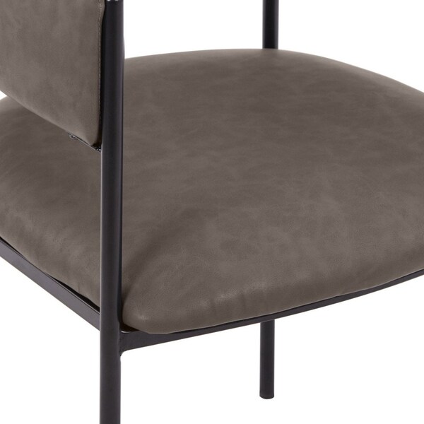 Leisuremod Cyril Collection Modern Chair in Charcoal, 2PK - CDC22CH2