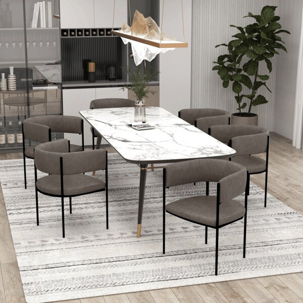 Leisuremod Cyril Collection Modern Chair in Charcoal, 2PK - CDC22CH2