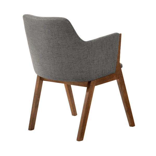 Armen Living Renzo Charcoal Fabric and Walnut Wood Dining Side Chairs - Set of 2 - LCRESIWACH