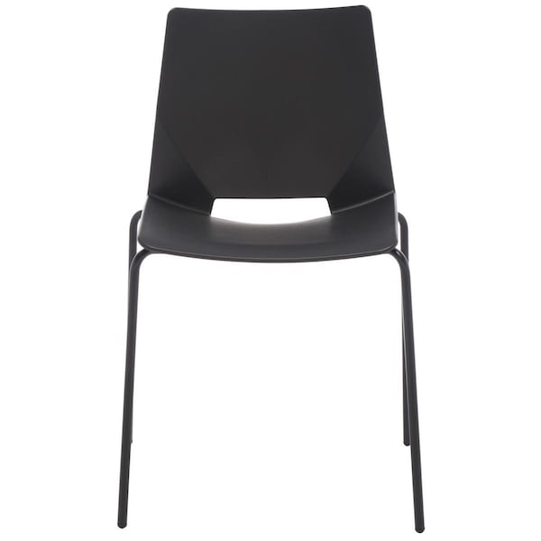 Safavieh 22.64 x 19.9 x 33 in. Nellie Molded Plastic Dining Chair - Black, 2PK - SFV6904B-SET2