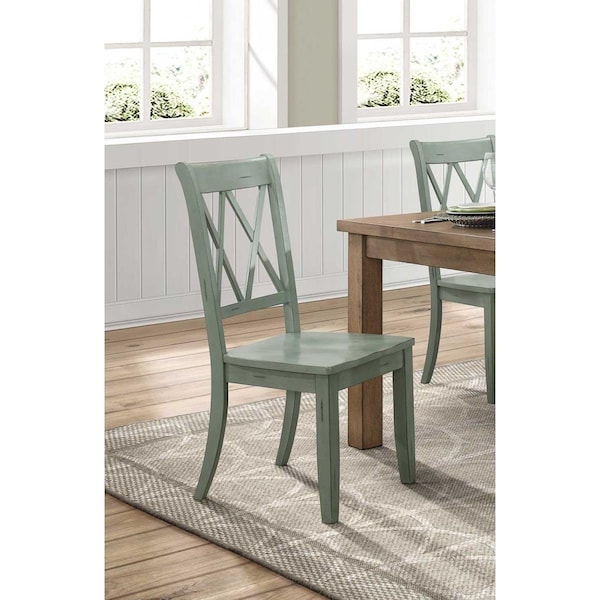 Made4Mattress 39 x 23 x 17.25 in. Janina Side Chair - Teal - MA1360922