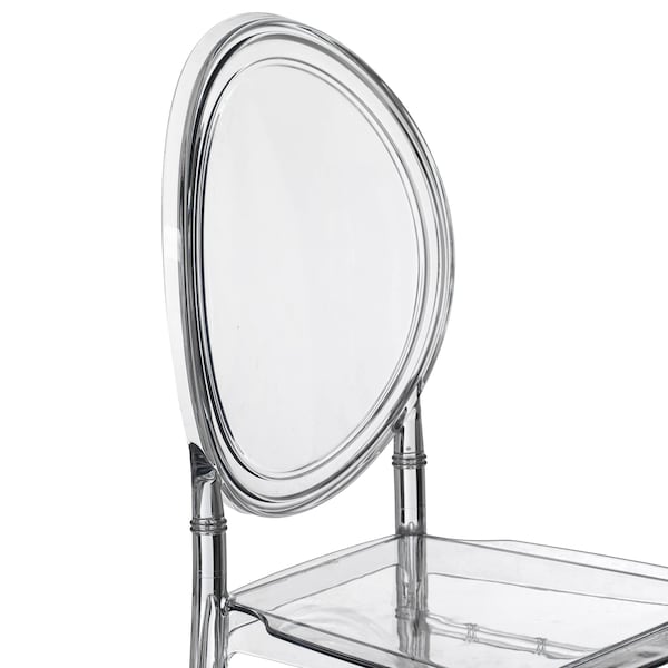 Fabulaxe Modern Acrylic Crystal Ice Chair, Florence Dining Chair, Stackable Transparent Seating - QI004660.CL