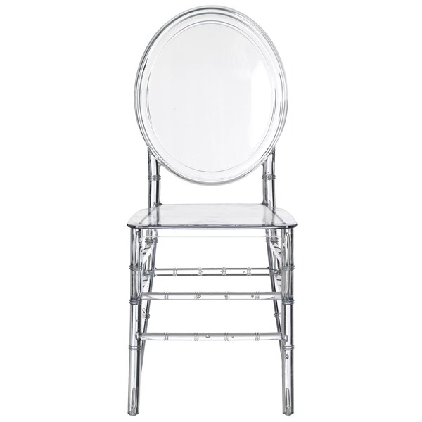 Fabulaxe Modern Acrylic Crystal Ice Chair, Florence Dining Chair, Stackable Transparent Seating - QI004660.CL
