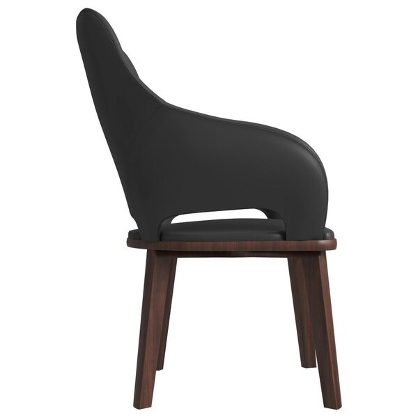 Leisuremod Vivara Collection Modern Dining Chair in Dark Grey, 2PK - VC23DGR2
