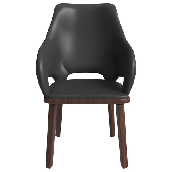 Leisuremod Vivara Collection Modern Dining Chair in Dark Grey, 2PK - VC23DGR2