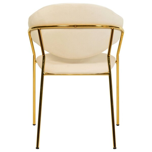 Leisuremod Bella Collection Modern Dining Chair in Off White, 2PK - BC21OW2