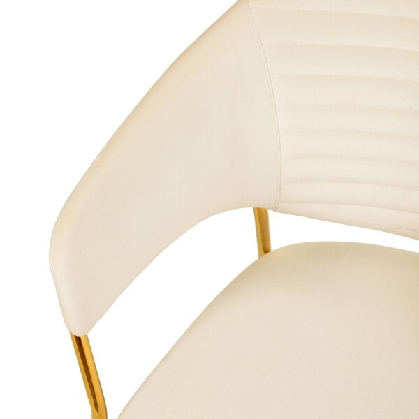 Leisuremod Bella Collection Modern Dining Chair in Off White, 2PK - BC21OW2