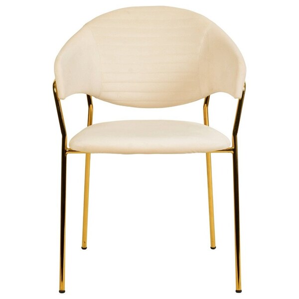 Leisuremod Bella Collection Modern Dining Chair in Off White, 2PK - BC21OW2