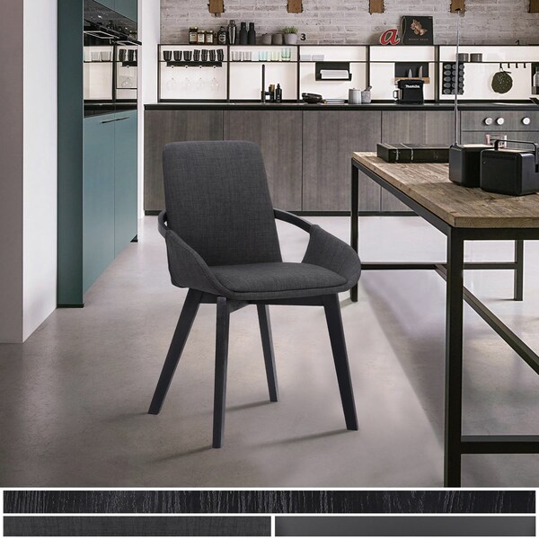 Armen Living Greisen Modern Charcoal Wood Dining Room Chair - LCGRCHCH