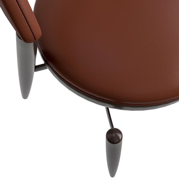 Leisuremod Venice Collection Modern Dining Chair In Dark Brown - VC49DBR