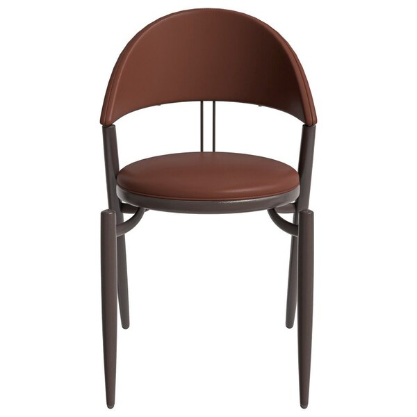 Leisuremod Venice Collection Modern Dining Chair In Dark Brown - VC49DBR