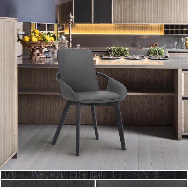 Armen Living Greisen Modern Gray Wood Dining Room Chair - LCGRCHGR