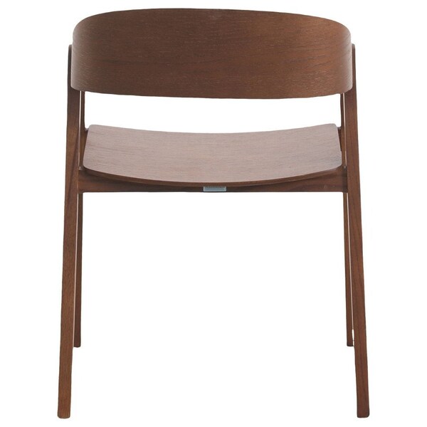 Leisuremod Rivo Collection Elegant Dining Chair in Dark Walnut Color Wood, 2PK - RC20DRW2