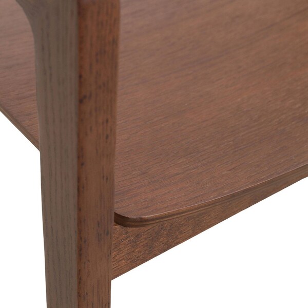 Leisuremod Rivo Collection Elegant Dining Chair in Dark Walnut Color Wood, 2PK - RC20DRW2