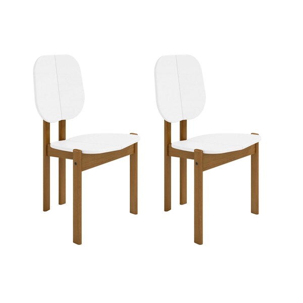 Manhattan Comfort Gales Dining Chair in White - Set of 2 - DC-83938-WH