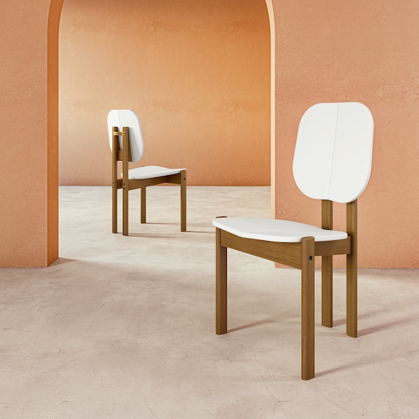 Manhattan Comfort Gales Dining Chair in White - Set of 2 - DC-83938-WH