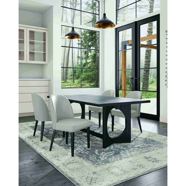 Manhattan Comfort Hillman Dining Chair in Light Grey- Set of 4 - 2-DC087-LG