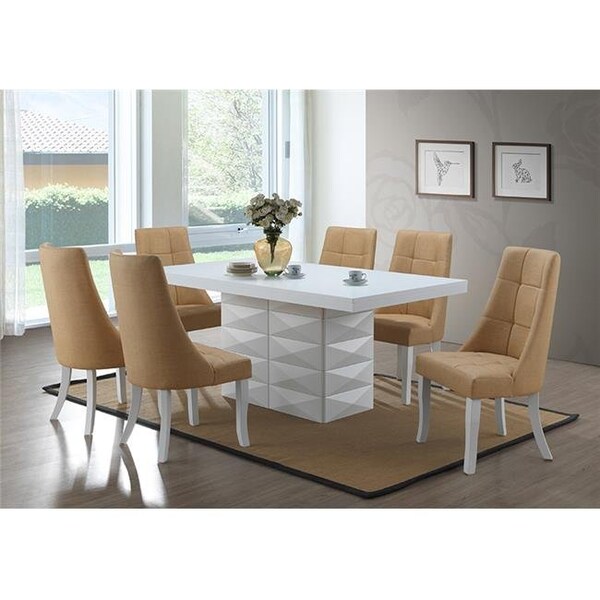 Kb KB PC60-Y Vinyl Kitchen Dinette Dining Side Chairs; Yellow - Set of 2 - PC60-Y