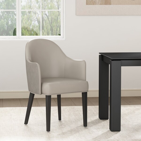 Manhattan Comfort Hillman Dining Armchair 2.0 in Light Grey - DC087AR2-LG