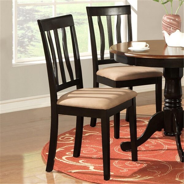 Latestluxury AD01-CC-BL&CH 2 Antique Chair Cushion Seat - Black and Cherry - LA2682552