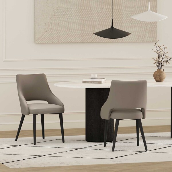 Manhattan Comfort Tremont Dining Chair in Taupe - Set of 2 - 2-DC104-TP