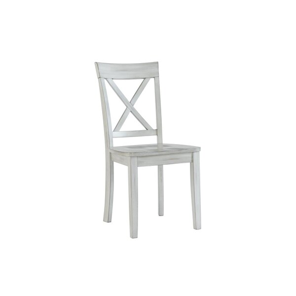 Boraam Jamestown Dining Chair, Antique Whitewash - Set of 2 - 77405