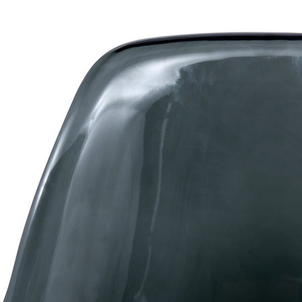 Leisuremod Cresco Plastic Dining Side Chair, Transparent Black - CR19TBL