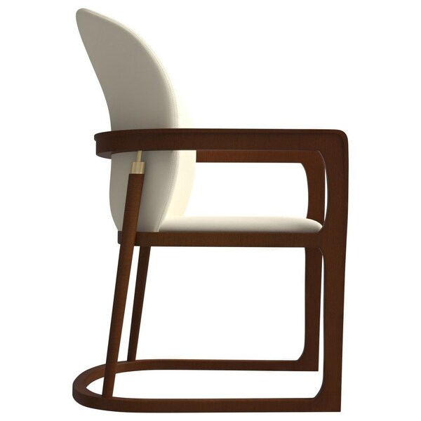 Leisuremod Svelta Elegant Wooden Dining Chair in Cream - SC58CR