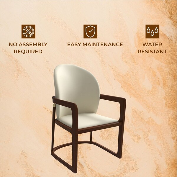Leisuremod Svelta Elegant Wooden Dining Chair in Cream - SC58CR