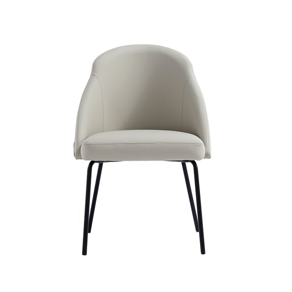 Manhattan Comfort Gracie Dining Chair in Stone and Black - DC100-BST