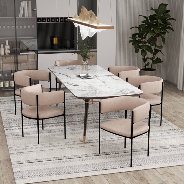 Leisuremod Cyril Collection Modern Chair in Taupe, 4PK - CDC22TP4