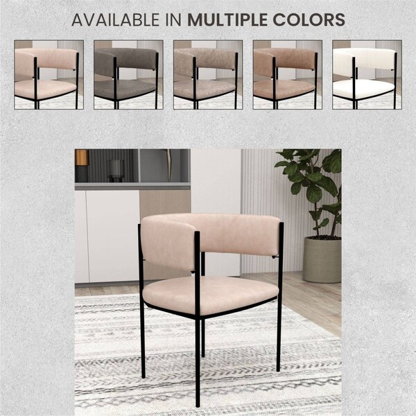 Leisuremod Cyril Collection Modern Chair in Taupe, 4PK - CDC22TP4