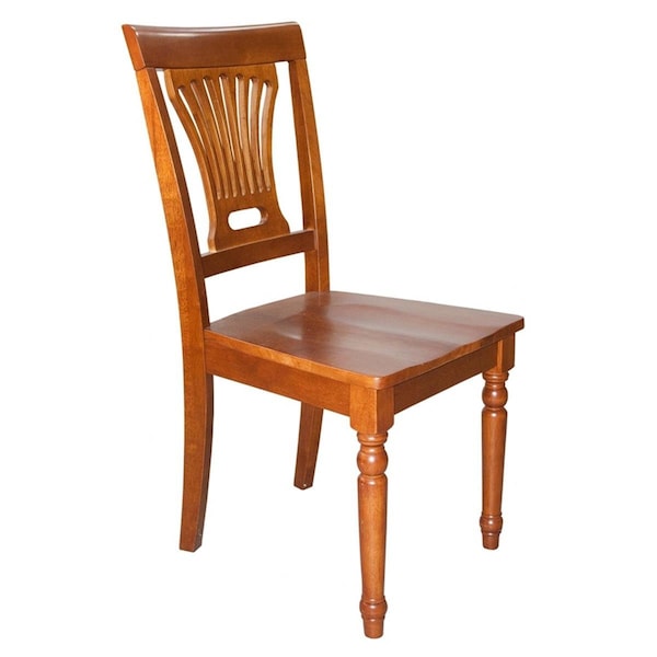 Latestluxury PLV09-WC-SABR 2 Plainville Chair with Wood Seat - Saddle Brown - LA609586
