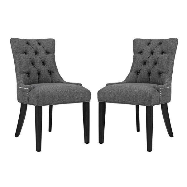 Modway Furniture Regent Dining Side Chair Fabric - Gray, 36 x 22 x 25 in., 2PK - EEI-2743-GRY-SET