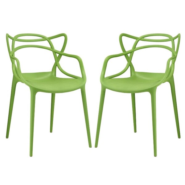 Modway Furniture Modway  Entangled Dining Chairs, Green, 2PK - EEI-2347-GRN-SET