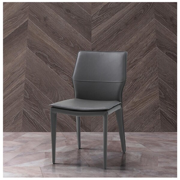 Whiteline Imports Whiteline  Miranda Dining Chair, Dark Grey - 33 x 19 x 24 in. - DC1475-DGRY
