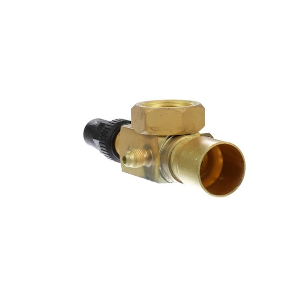 Vogt Ice Valve, Compressor Suction, Rota-Lock, 1 1/4in x 12 Thread x 1 1/8in Sweat, Brass - 12A4200R0801