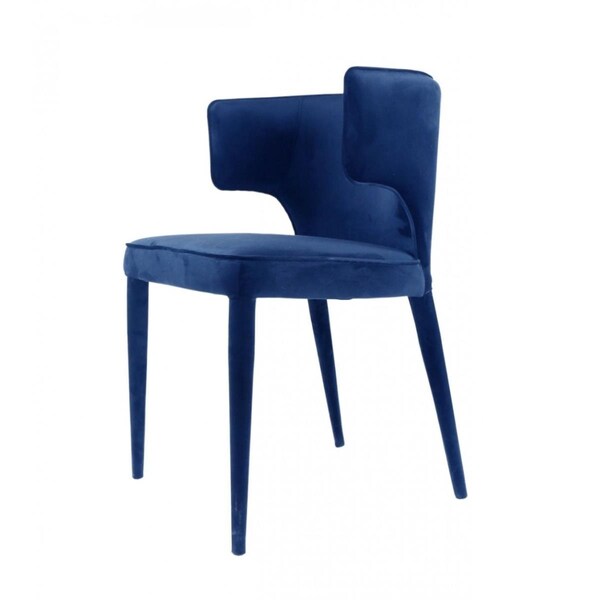 Gfancy Fixtures Blue Velvet Wrapped Dining Chair - GF3676801