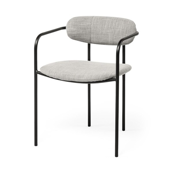 Gfancy Fixtures 29 x 21 x 22 in. Black & Heathered Gray Dining Chairs - GF3658087
